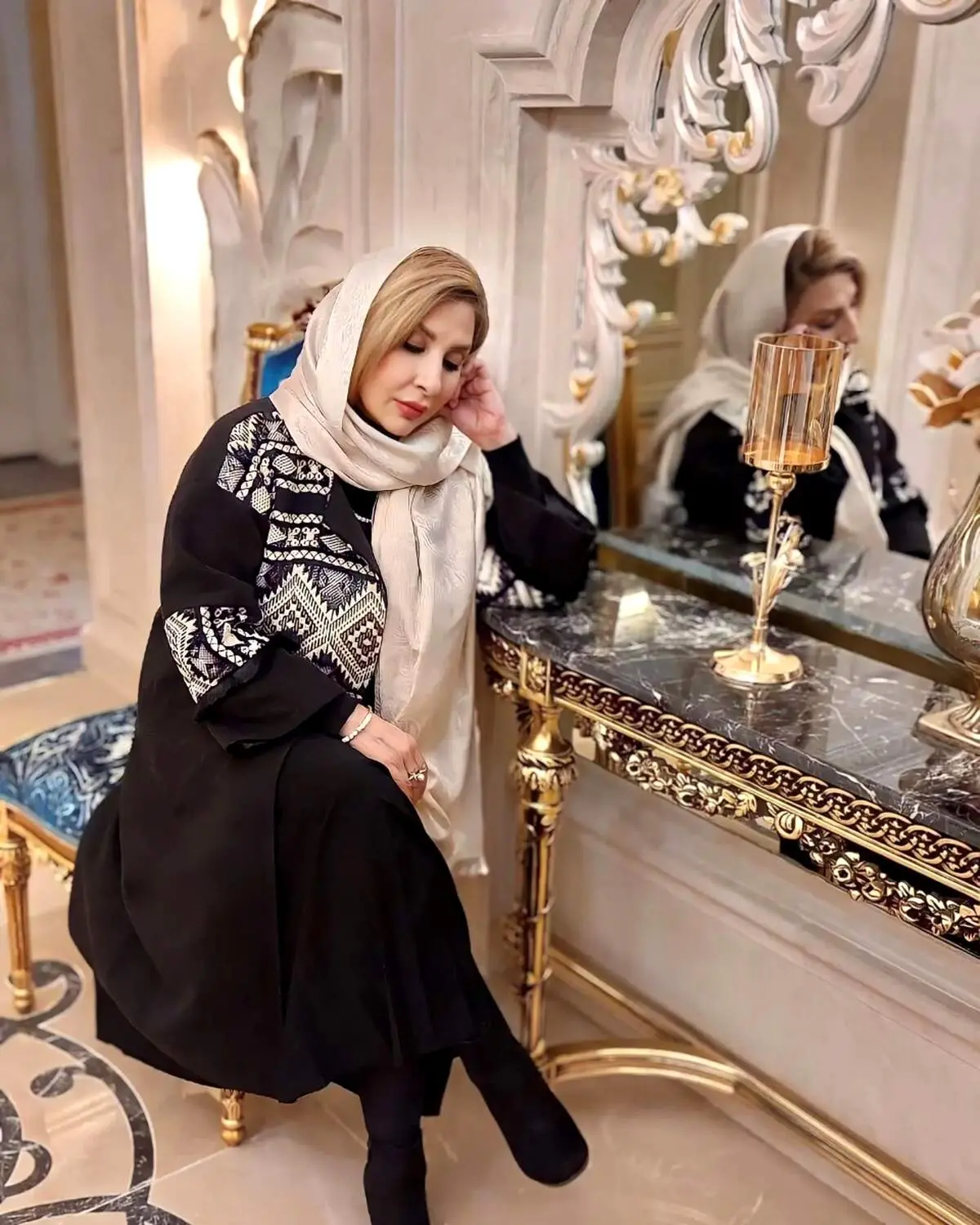 مرجانه گلچین بدون برق دم توالت شاهکار کرد/ فیلم