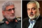 سردار قاآنی به رئیس دفتر سیاسی جنبش حماس پیام داد