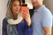 مینا مختاری شبیه فرشته ها با پسر بهرام رادان/ عکس