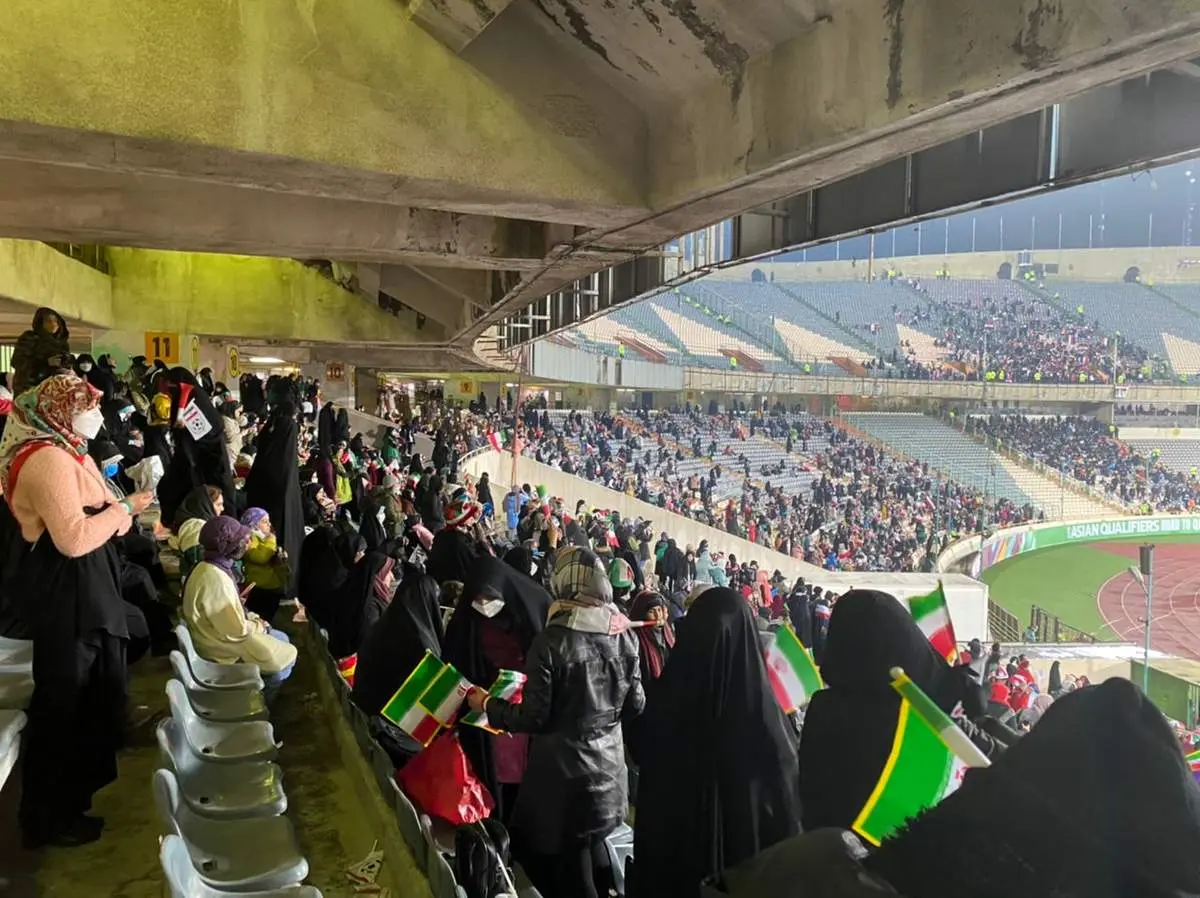 حال و هوای استادیوم آزادی در حضور بانوان ایرانی+فیلم