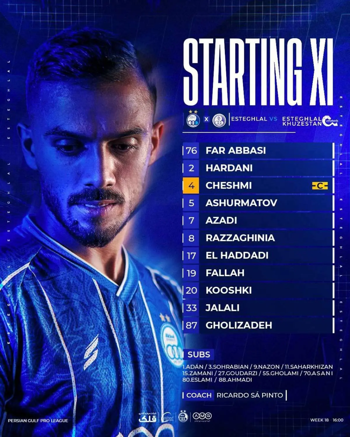 ترکیب استقلال برای دیدار با استقلال خوزستان