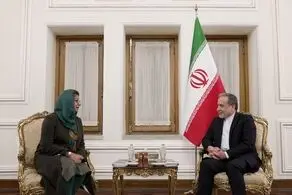 دیدار آمنه بلوچ با وزیر امور خارجه ایران 
