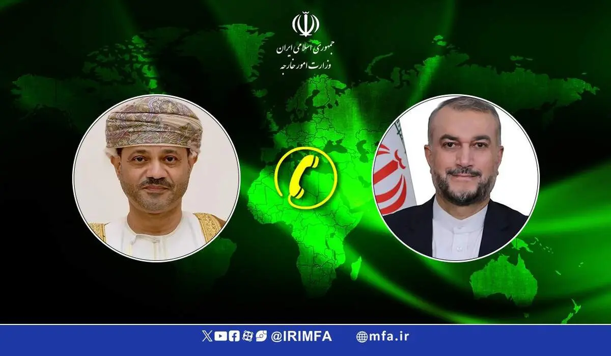 گفتگوی تلفنی وزرای امور خارجه جمهوری اسلامی ایران و سلطنت عمان 