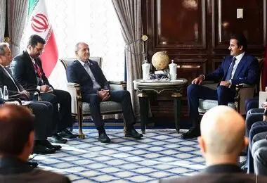 دیدار امیر قطر با پزشکیان 