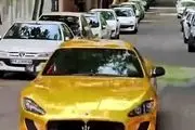 ماشینی با ۶ کیلو روکش طلا در تهران/ عکس