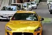 ماشینی با ۶ کیلو روکش طلا در تهران/ عکس