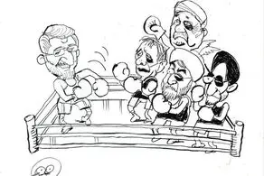 کاریکاتور بی ادبانه ستاد جلیلی بعد از مناظره با مسعود پزشکیان + عکس 