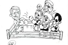 کاریکاتور بی ادبانه ستاد جلیلی بعد از مناظره با مسعود پزشکیان + عکس 