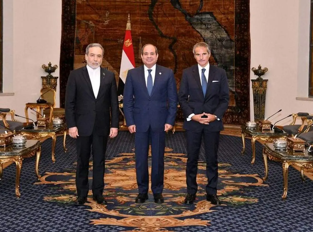 دیدار عراقچی و گروسی با رئیس جمهور مصر 