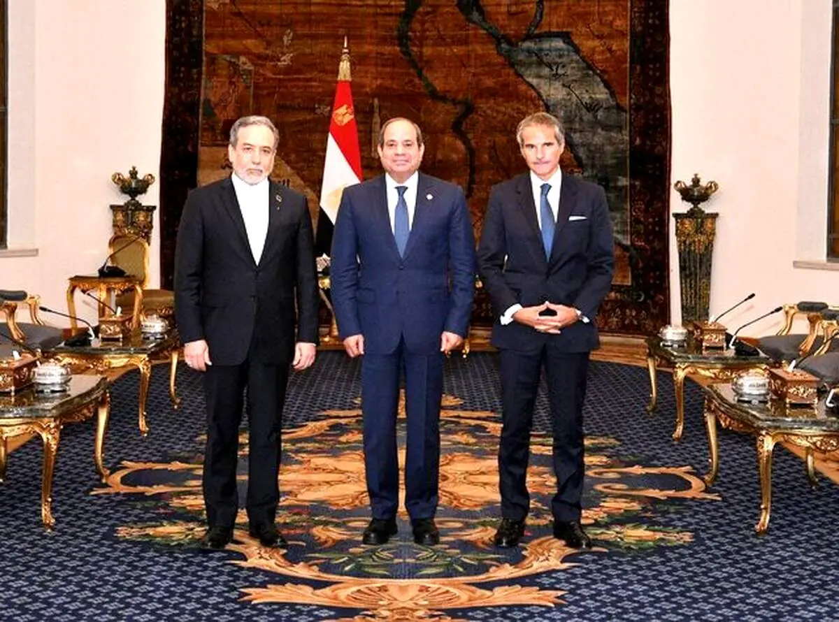 دیدار عراقچی و گروسی با رئیس جمهور مصر 