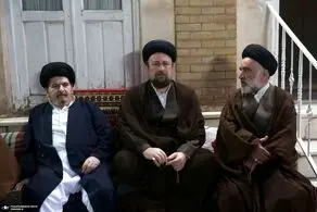 همدردی چهره های سیاسی با سیدحسن خمینی در منزل او + عکس 