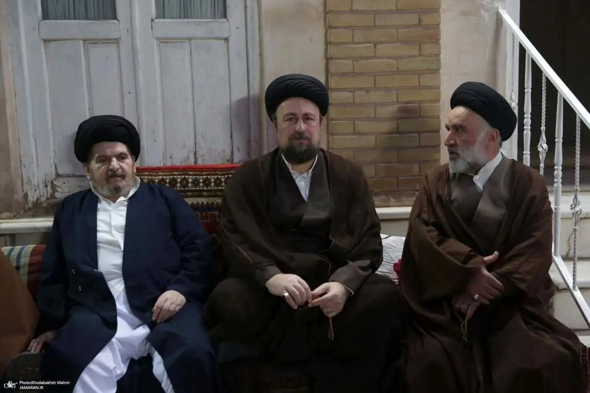 همدردی چهره های سیاسی با سیدحسن خمینی در منزل او + عکس