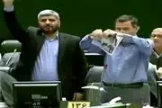 نماینده تهران تصاویر سران اروپایی را به سطل آشغال ریخت + عکس 