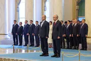 استقبال رسمی رئیس جمهور قزاقستان از پزشکیان