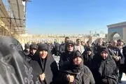 پیکر مرحومه اشرف بروجردی به خاک سپرده شد + عکس