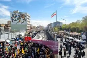 مرد شمشیر به دست در راهپیمایی روز قدس حاضر شد/ عکس