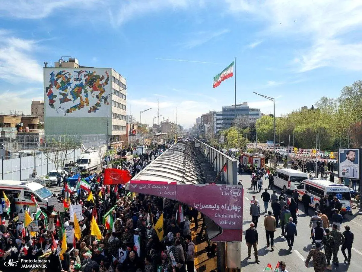 
اولین تصاویر از راهپیمایی روز قدس در تهران