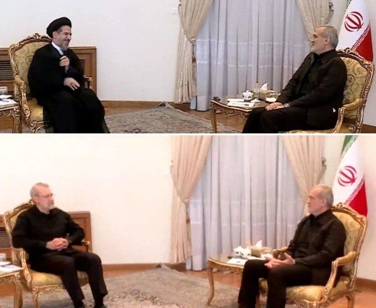 علی لاریجانی به دیدار مسعود پزشکیان رفت