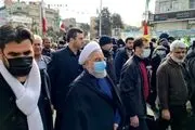 تصاویر حضور حسن روحانی در راهپیمایی ۲۲ بهمن+عکس