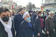 تصاویر حضور حسن روحانی در راهپیمایی ۲۲ بهمن+عکس