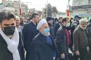 تصاویر حضور حسن روحانی در راهپیمایی ۲۲ بهمن+عکس
