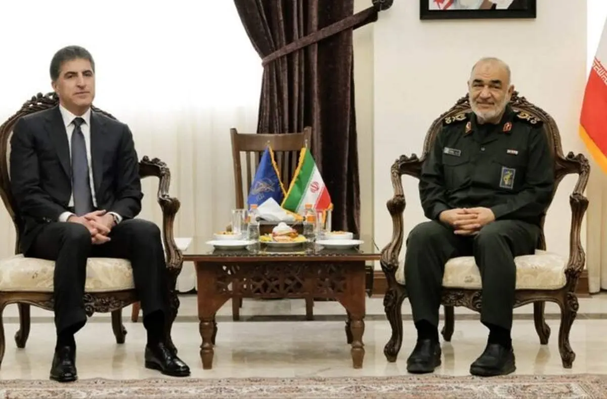 رایزنی نیچروان بارزانی با فرمانده کل سپاه