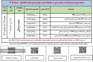 ثبت نام بدون قرعه‌کشی پیش‌فروش ایران‌خودرو ویژه عید تا عید 
