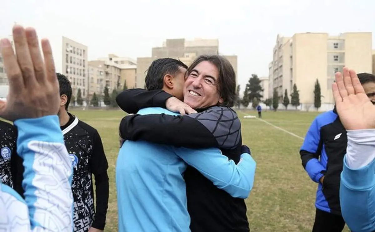 ماچ و بغل رامین رضاییان و ساپینتو/ عکس