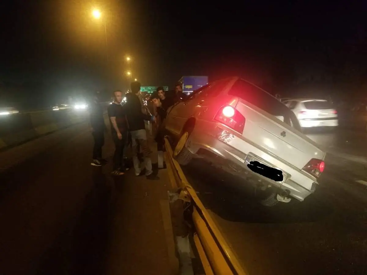 ورود گاردریل به داخل اطاق سمند در تصادف وحشتناک