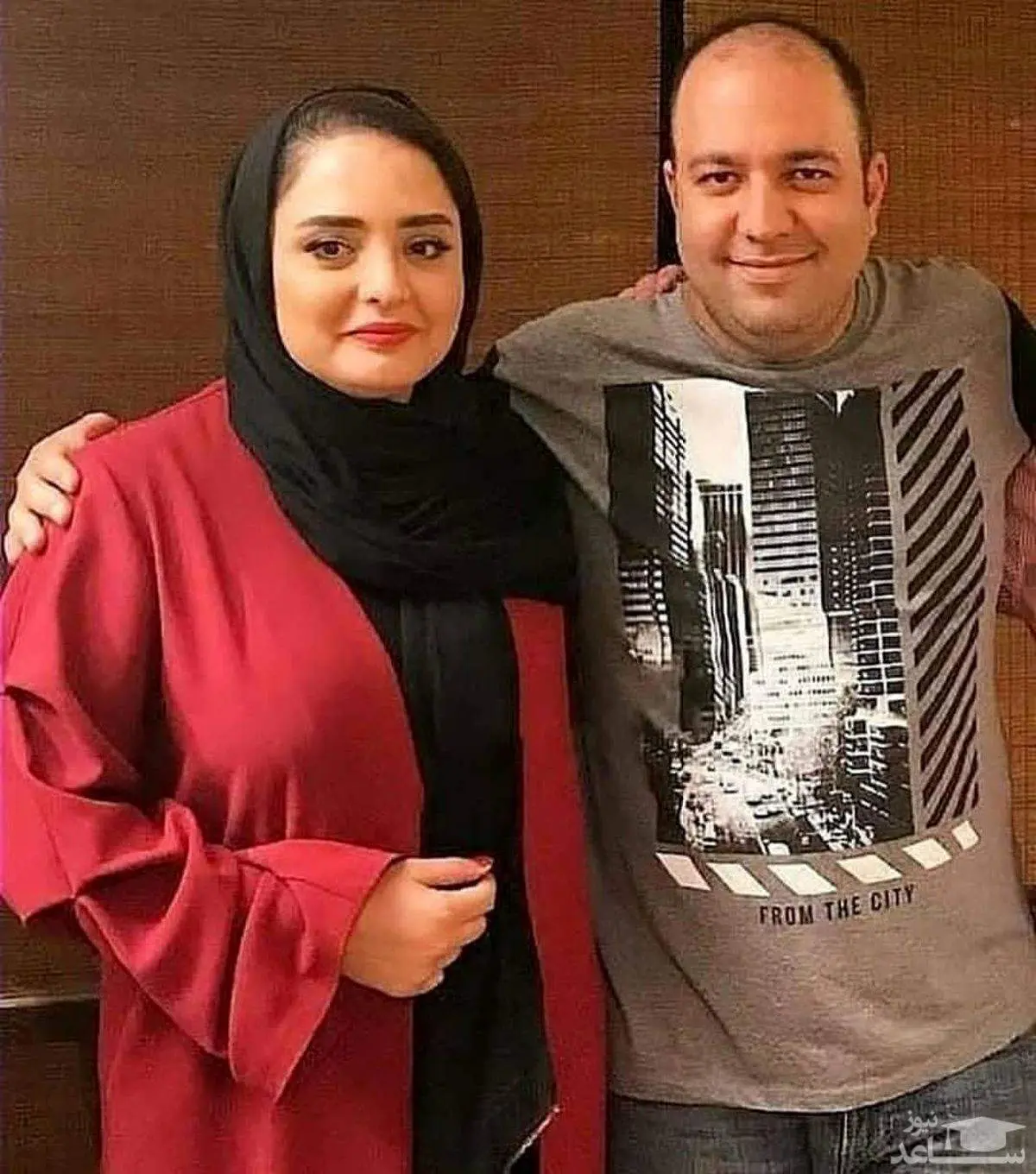 نرگس محمدی و همسرش در کنار آبشار نیاگارا/ عکس