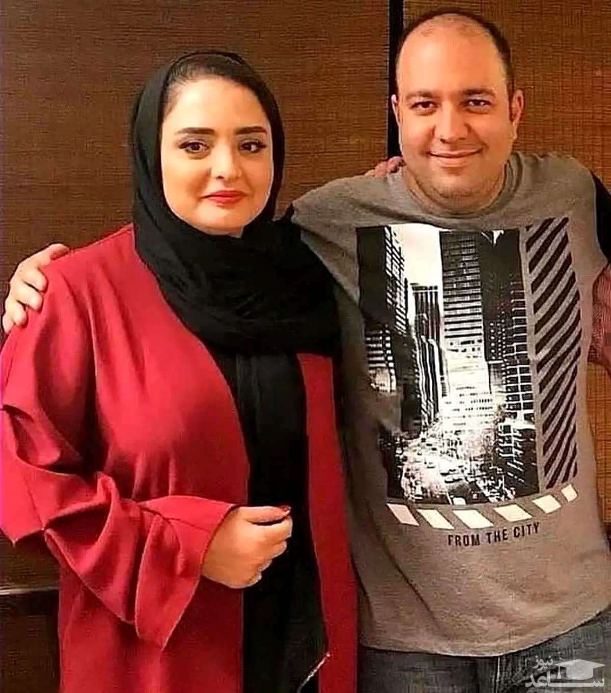 نرگس محمدی و همسرش در کنار آبشار نیاگارا/ عکس