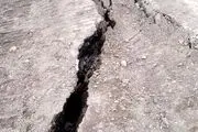 شکاف مجدد در جاده چالوس/ هشدار نسبت به تردد در کندوان+عکس