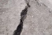 شکاف مجدد در جاده چالوس/ هشدار نسبت به تردد در کندوان+عکس