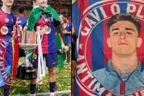 جشن جنجالی ستاره جوان پس از قهرمانی بارسلونا؛ شیطنت گاوی کار دستش داد!