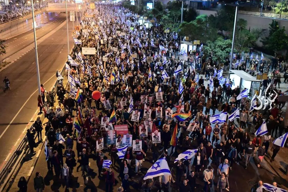 تظاهرات ضد دولتی در تل آویو + عکس