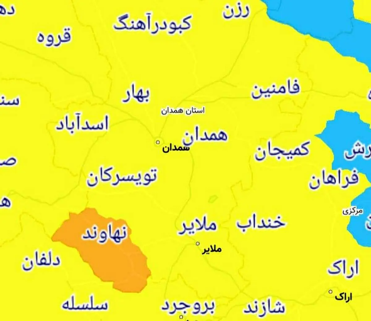 تنها شهر ممنوعه برای سفر نوروزی 1400 در استان همدان