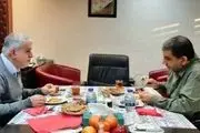 صبحانه خوری عزت الله ضرغامی و صالحی امیری