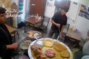 صحنه ای عجیب و باورنکردنی از سرقت کله‌پاچه در یک کله پزی!+ببینید