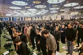 حضور اقشار مردم در مصلی تهران برای وداع با رییس‌جمهور و یاران