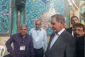 اسحاق جهانگیری به حسینیه ارشاد رفت