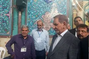 اسحاق جهانگیری به حسینیه ارشاد رفت