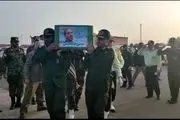 آیین تشییع و تدفین پیکر شهید شادمانی در همدان برگزار شد 