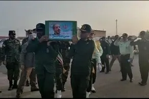 آیین تشییع و تدفین پیکر شهید شادمانی در همدان برگزار شد 