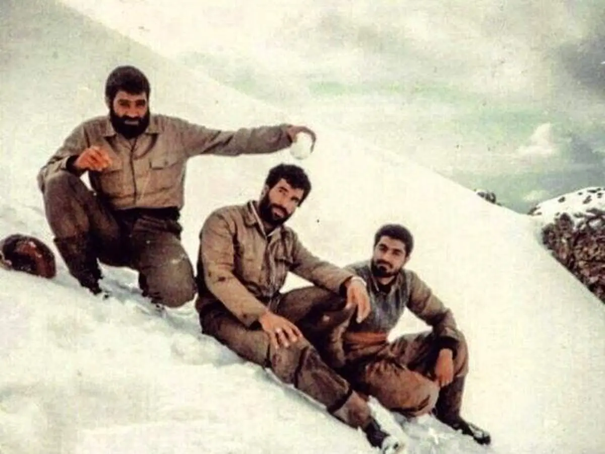 برف بازی جانانه سردار سلیمانی در عملیات برون مرزی به حلبچه + عکس