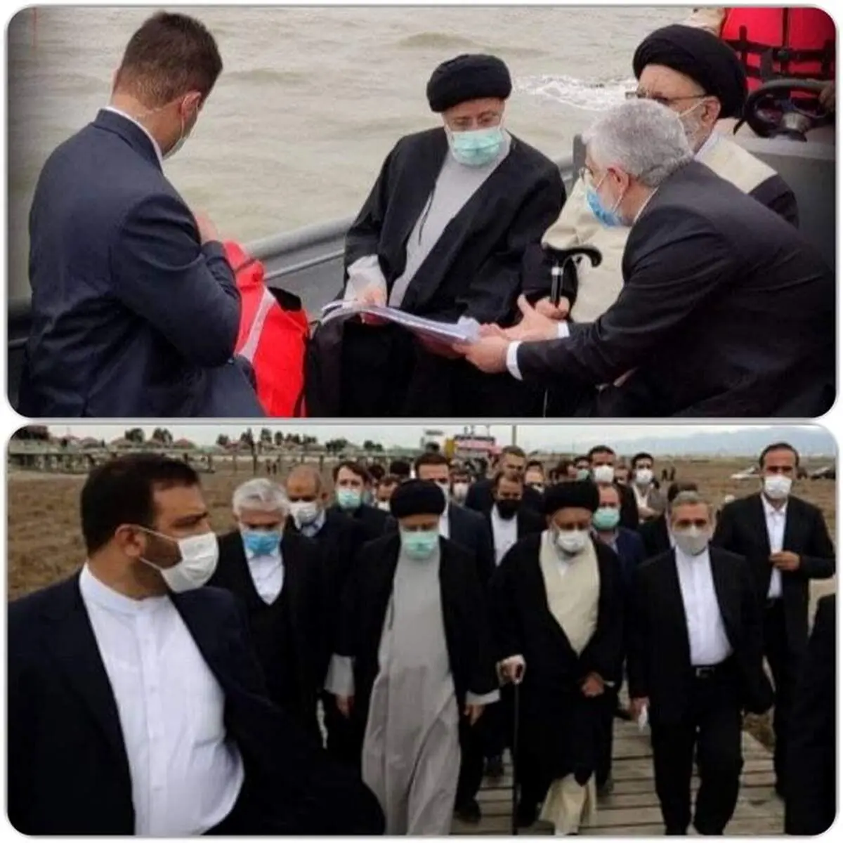 فیلمی از قایق سواری رییسی/ ببینید 