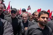 حضور عراقچی در مراسم تشییع رهبر شهید ایران