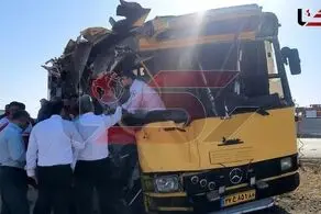 تصادف دلخراش اتوبوس دانشجویان در جاده سمنان با 7 کشته و مجروح / عکس