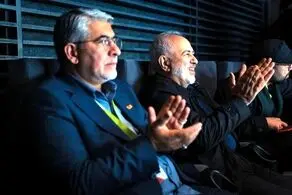ظریف به تماشای یک فیلم نشست + عکس 