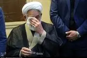اشک‌های رئیس دیوان عالی کشور در سوگ همسرش + ببینید 