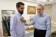 دیدار علی لاریجانی با خانواده شهید ربانی 
